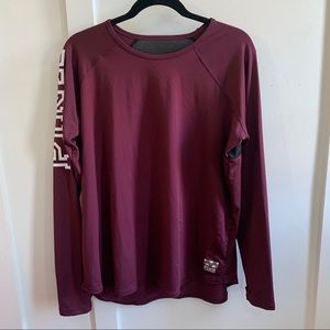 NWOT PINK Victoria’s Secret Mesh back Long Sleeve
